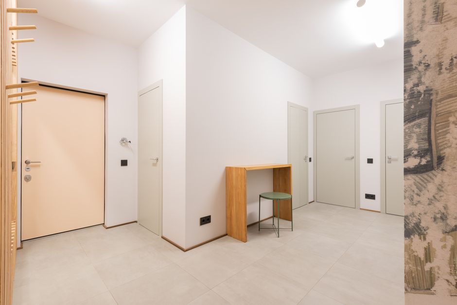 White interior home door installed perfectly